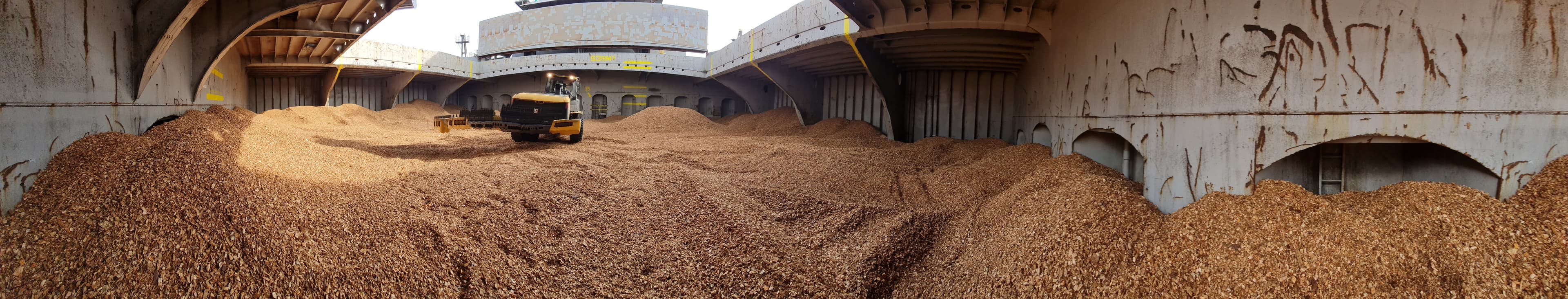 Cavaco de madeira sendo carregado